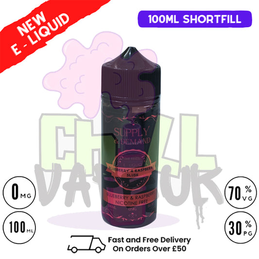 Blue Raspb Slush Supply & Demand 100ml Shortfill Eliquid