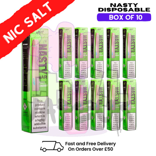 Fizzy Cherry - Nasty Bar DX2 Disposable Box Of 10
