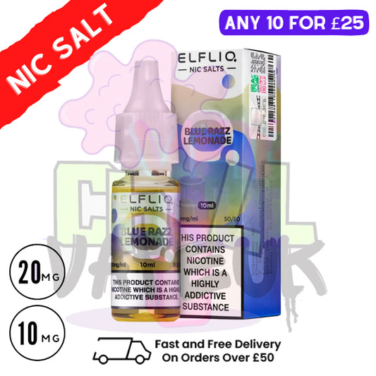 ElfLiq 'Blue Razz Lemonade' Nic Salt 10ML eLiquid