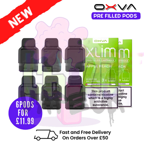 Apple Peach Oxva Xlim Flavoured Pre-filled Pod Cartridges - £1.69