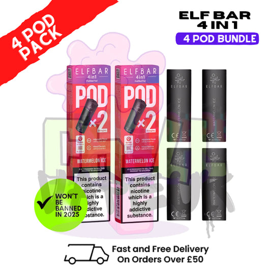 Elf Bar 4 in 1 Replacement Pods Watermelon ICE | 2%