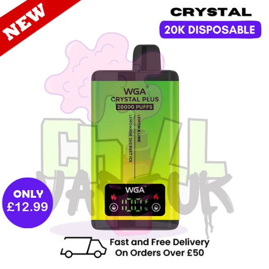 Lemon Lime Crystal Plus 20K Vape WGA Disposable Kit