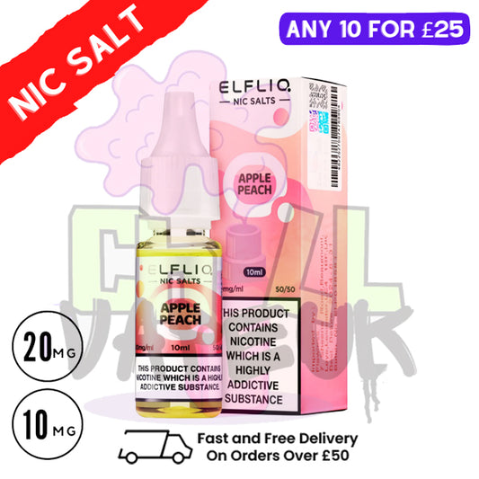 ElfLiq 'Apple Peach' Nic Salt 10ML eLiquid