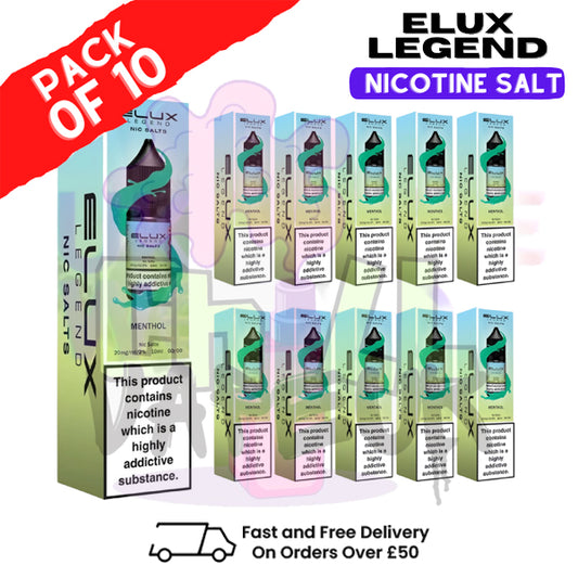 Menthol Elux Legend Nic Salt BOX OF 10