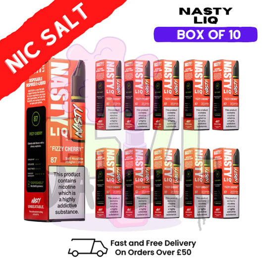 Fizzy Cherry - NastyLiq Nic Salt Box Of 10