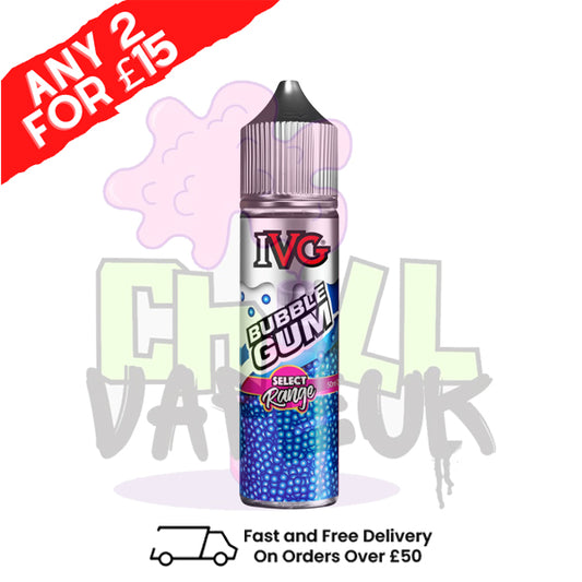 Bubblegum IVG Shortfill Juice 50ML Eliquid - SELECT RANGE
