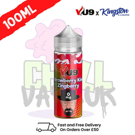 Strawberry Kiwi Zingberry Shortfill Juice 100ML Eliquid - VU9 x Kingston