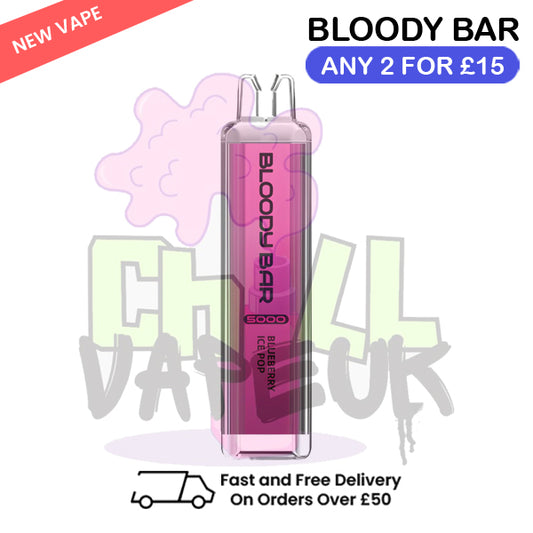 Blueberry Ice Pop Bloody Bar 5000 Puffs Disposable