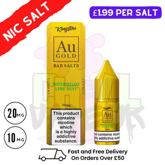 Watermelon Lemon Mint Gold Bar Nic Salt