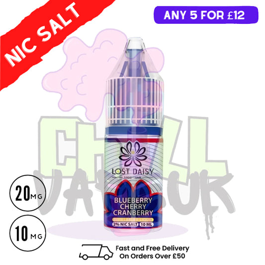 Blueberry Cherry Cranberry LOST Daisy Nic Salt 10ML eLiquid