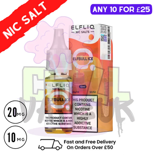 ElfLiq 'Elfbull ICE' Nic Salt 10ML eLiquid