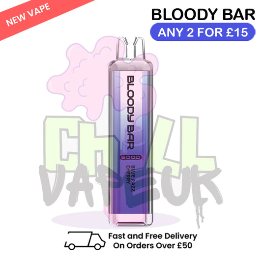 Blue Razz Cherry Bloody Bar 5000 Puffs Disposable