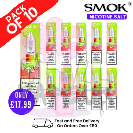 Strawberry Kiwi Smok Nic Salt E Liquid BOX OF 10