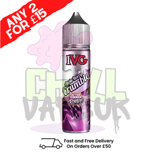 Apple Berry Crumble IVG Shortfill Juice 50ML Eliquid - AFTER DINNER RANGE