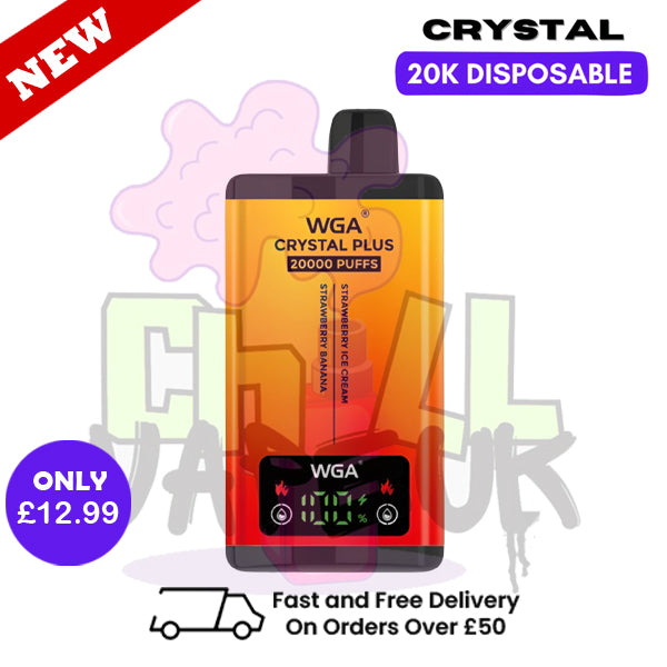 Strawberry Ice Cream Crystal Plus 20K Vape WGA Disposable Kit