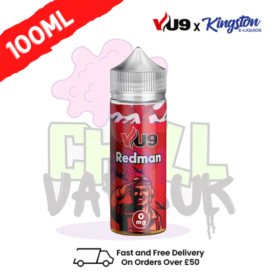 Red Man Shortfill Juice 100ML Eliquid - VU9 x Kingston