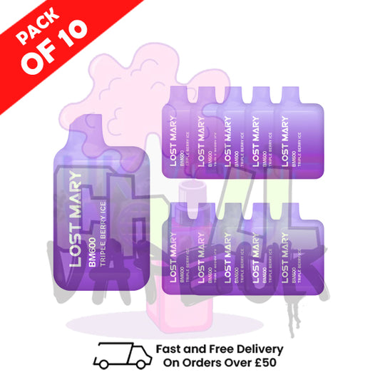 Triple Berry ICE Lost Mary 600 Puff Bars Pack Of 10