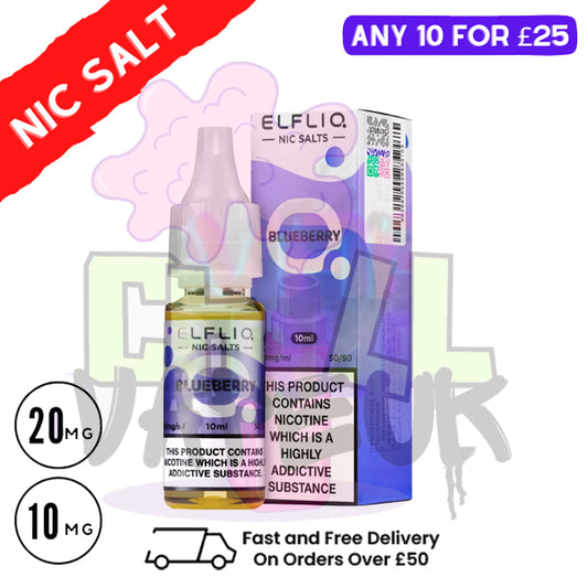 ElfLiq 'Blueberry' Nic Salt 10ML eLiquid