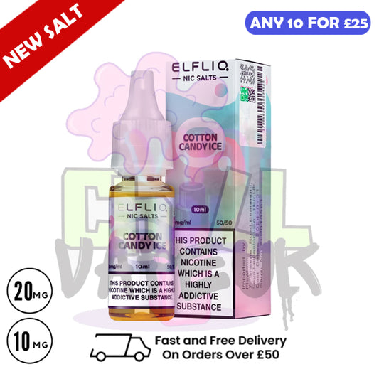 ElfLiq 'Cotton Candy' Nic Salt 10ML eLiquid