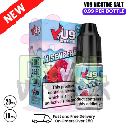 Heisenberry Nic Salt 10ml Nicotine E Juice by VU9 - 99p Eliquid