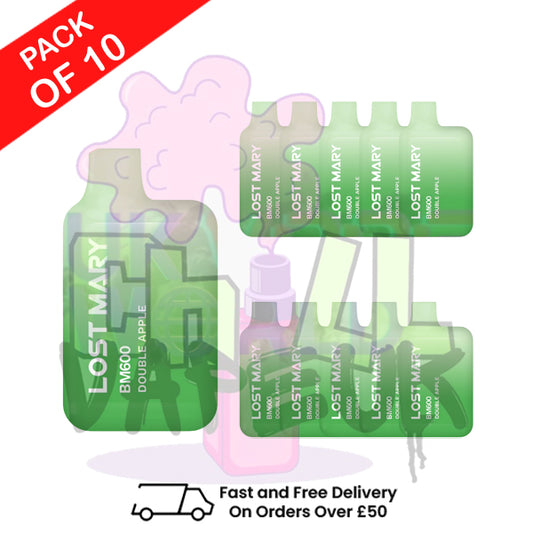 Double Apple Lost Mary 600 Puff Bars Pack Of 10