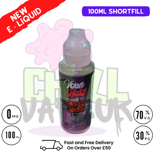 Black Jacka Vape Hedz 100ml Shortfill Eliquid