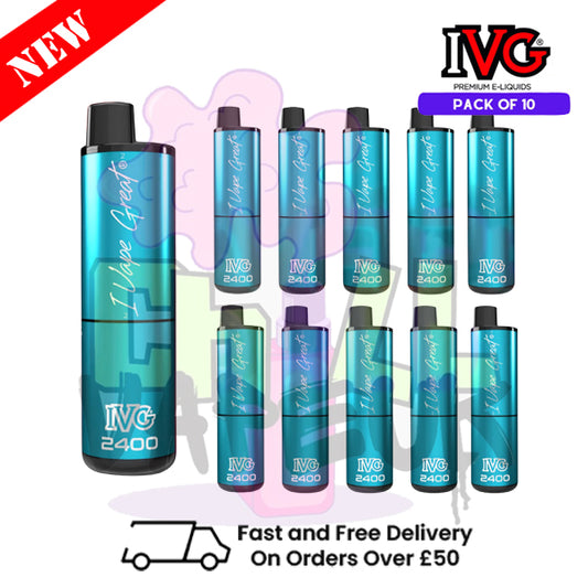 Box Of 10 - Professor Blue IVG 2400 Disposable Vape Pen Kit