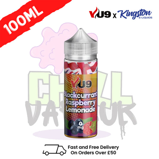 Blackcurrant Raspberry Lemonade Shortfill Juice 100ML Eliquid - VU9 x Kingston