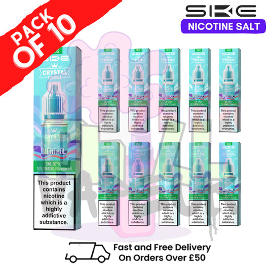 Menthol Crystal SKE Nic Salt Box / Pack Of 10