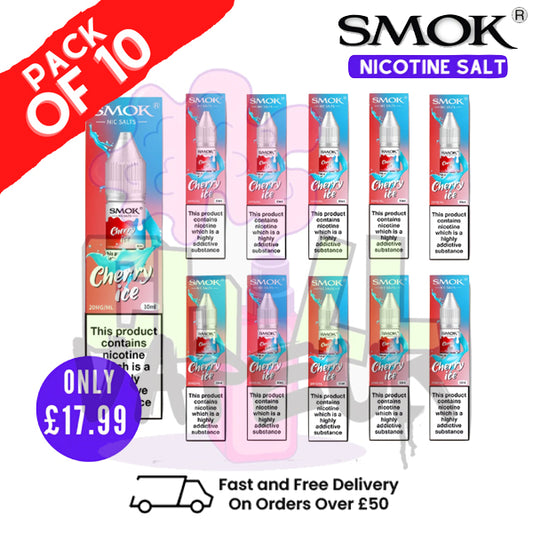 Cherry Ice Smok Nic Salt E Liquid BOX OF 10