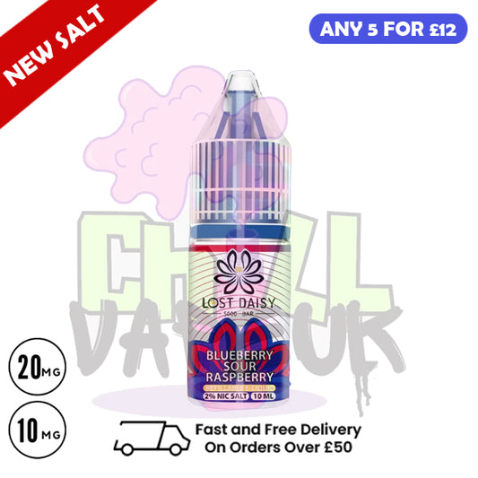 Blue Sour Raspberry LOST Daisy Nic Salt 10ML eLiquid