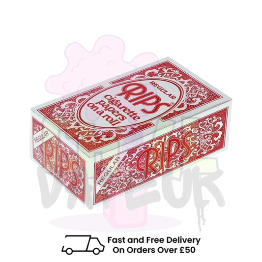 RIPS Red Regular Size Rolling Paper Full Box of 24 Rolls