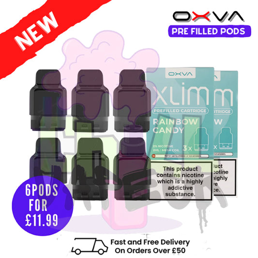 Rainbow Candy Oxva Xlim Flavoured Pre-filled Pod Cartridges - £1.69
