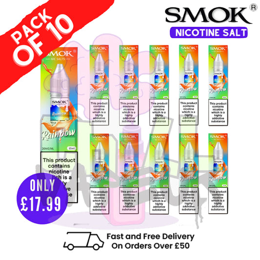 Rainbow Smok Nic Salt E Liquid BOX OF 10