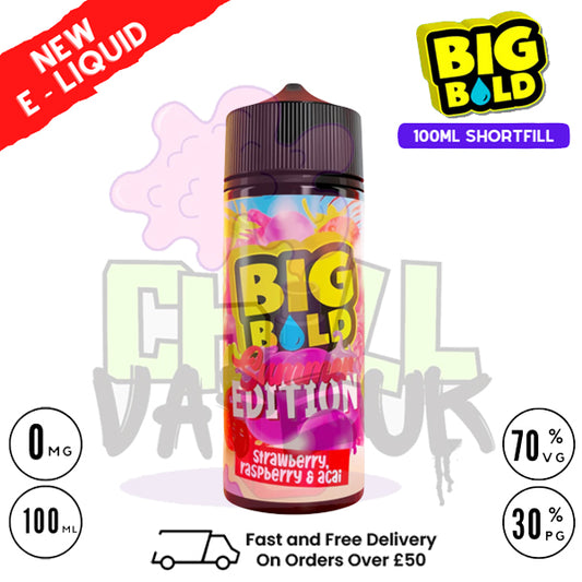 Strawberry Raspberry & ACAI Big Bold Vape Juice 100ml