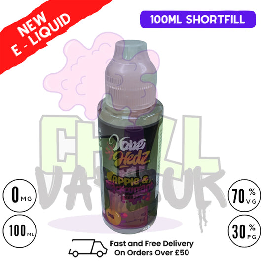 Apple & Blackcurrant Vape Hedz 100ml Shortfill Eliquid