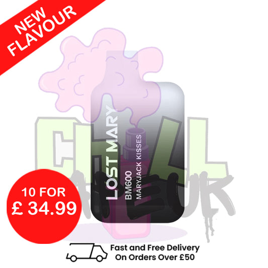 MaryJack Kisses (NEW) Lost Mary 600 Puff Bars Pack Of 10 BM600 Disposable