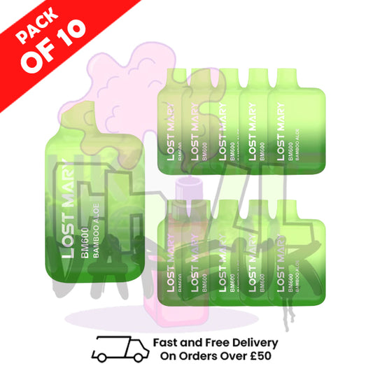Bamboo Aloe (NEW) Lost Mary 600 Puff Bars Pack Of 10 BM600 Disposable