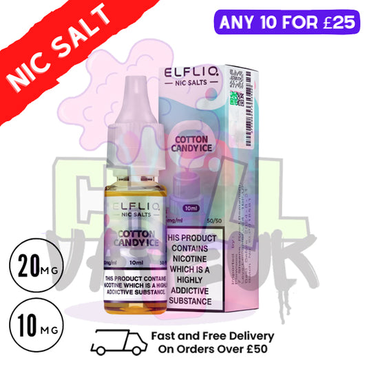 ElfLiq 'Cotton Candy' Nic Salt 10ML eLiquid