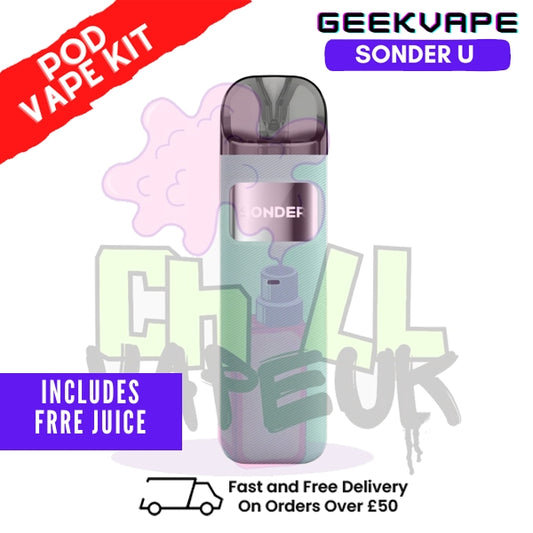 Celeste Glaze GeekVape Sonder U Pod Kit + 2x FREE SALTS
