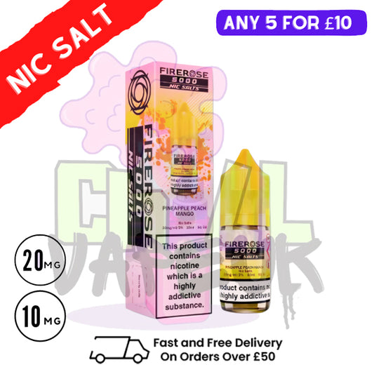 White Gummy Firerose 5000 10ML Nic Salt