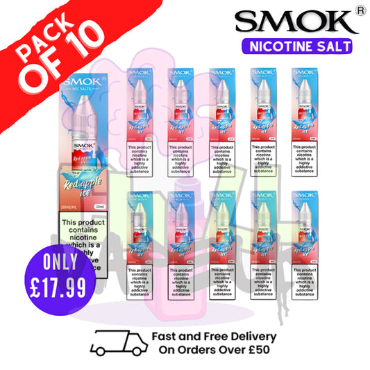 Red Apple Ice Smok Nic Salt E Liquid BOX OF 10