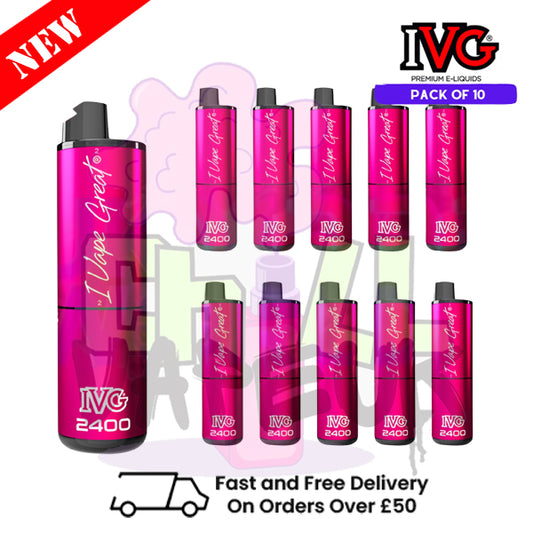 Box Of 10 - Berry Lemonade ICE IVG 2400 Disposable Vape Pen Kit