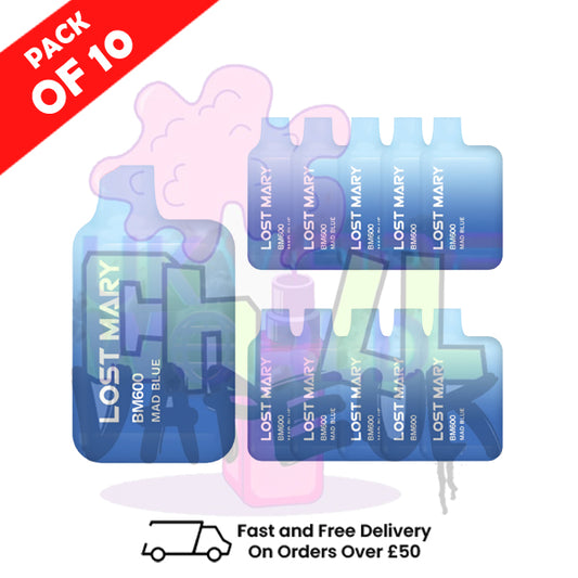 Mad Blue Lost Mary 600 Puff Bars Pack Of 10