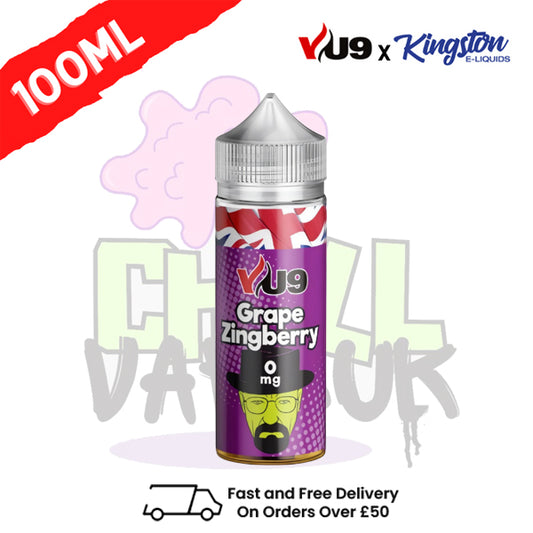 Grape Zingberry Shortfill Juice 100ML Eliquid - VU9 x Kingston