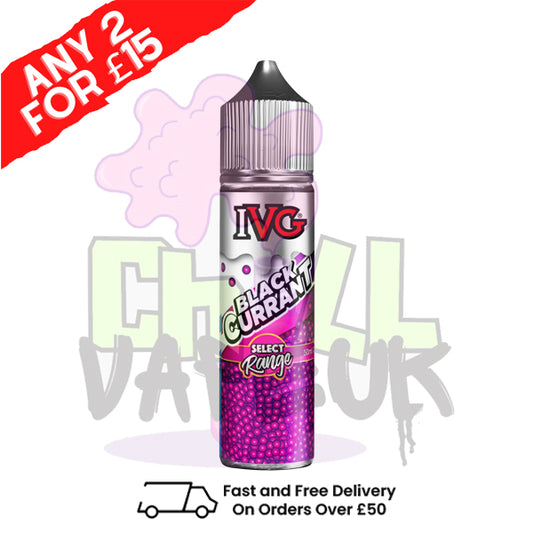 Black Currant IVG Shortfill Juice 50ML Eliquid - SELECT RANGE