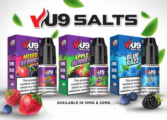 Vu9 Pod Salts 10ml 20mg Pack of 3