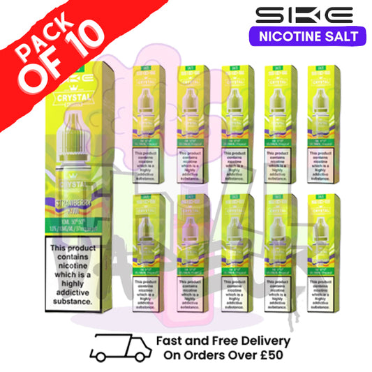 Strawberry Kiwi Crystal SKE Nic Salt Box / Pack Of 10