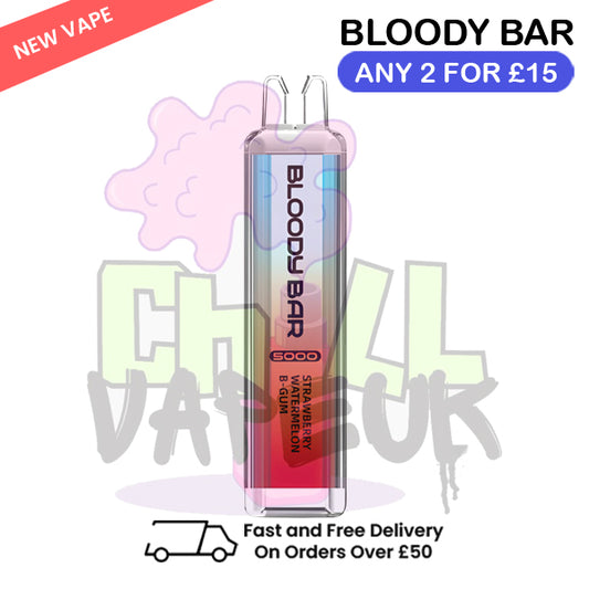 Strawberry Watermelon B-Gum Bloody Bar 5000 Puffs Disposable