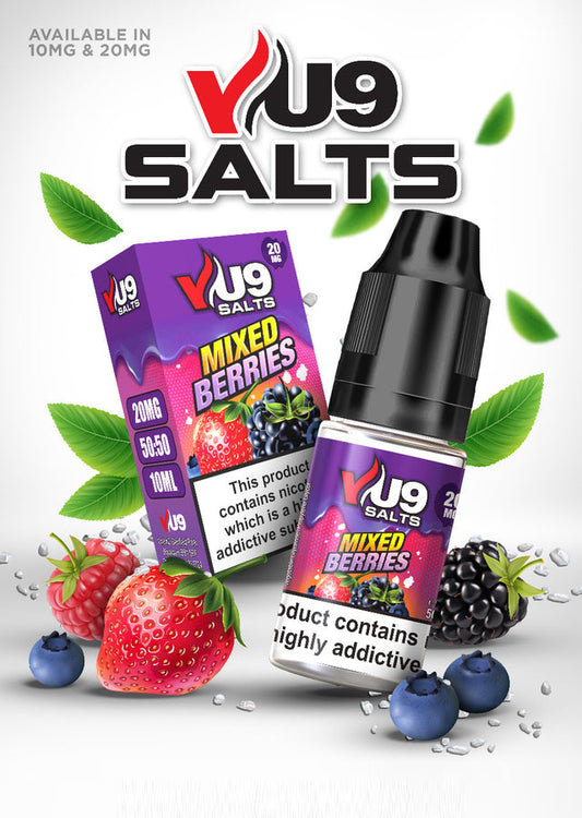 Vu9 Pod Salts 10ml 10mg Pack of 3